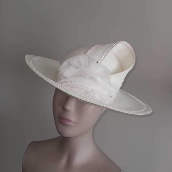 Vintage Jody G for Sylvia of St Louis Vintage white hat main image 6